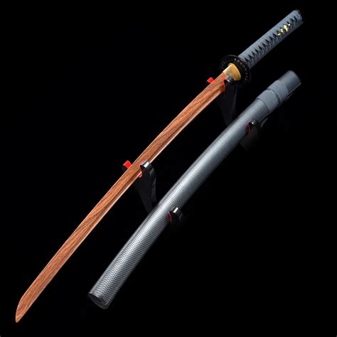 Iaito Katana Sword Handmade Aluminum Brown Blade Blunt Unsharpened