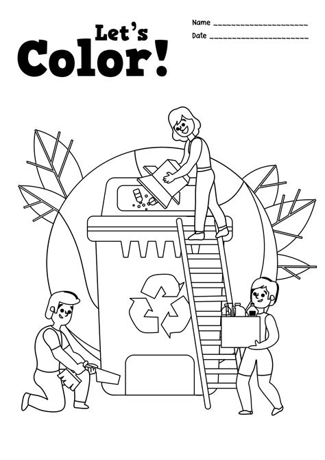 Recycle Coloring Pages For Preschoolers Sketch Coloring Page