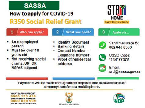 The south african social security agency (sassa) has received complaints after it declined a number of r350 grant applications. How to apply for the R350 coronavirus relief grant