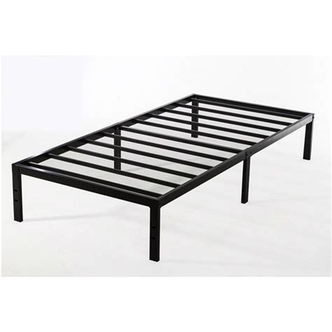 The twin xl bed is exactly the same width as its standard twin size counterpart, but offers 5 extra inches in length. Twin XL Study Black Metal Platform Bed Frame - No Box ...