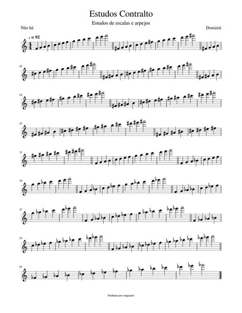 Estudoscontralto Sheet Music For Piano Solo Easy