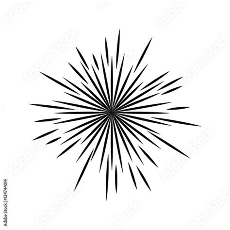 Sunburst In Black And White Colors Design Vector Illustration Buy