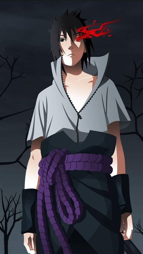 Download Uchiha Sasuke Naruto Iphone Digital Art Wallpaper