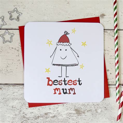 bestest mum funny christmas card by parsy card co