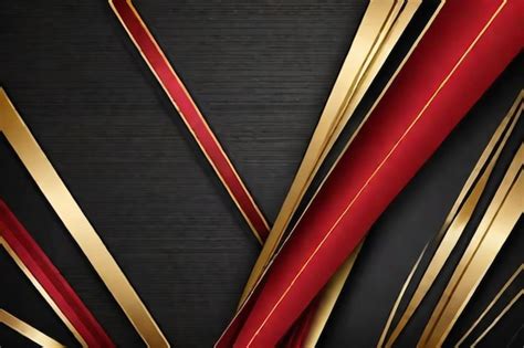 Premium Photo Red And Gold Lines Award Background