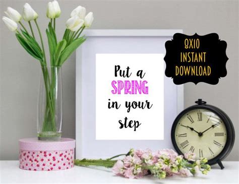 Put A Spring In Your Step Instant Download Digital Files 8x10 Season