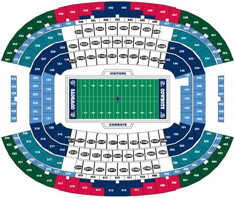 Texas Stadium Seat Map | Tourist Map Of English