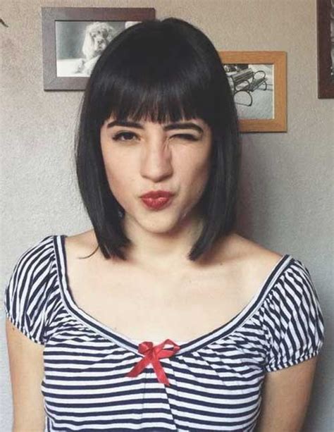 Graduated bob is on the playful side, but it's chic at the same time. Short Straight Hairstyles with Bangs | Short Hairstyles ...