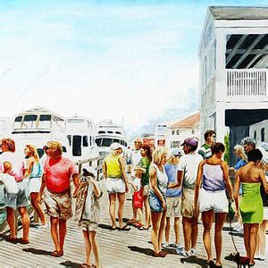 Beach Shore I Boardwalk Ocean City MD Original Fine Art Painting Painting By G Linsenmayer