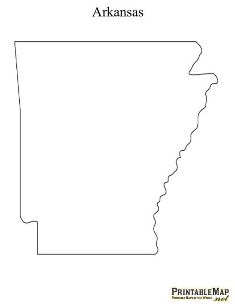 Printable Map of Arkansas - State Map of Arkansas | Map quilt, Map of arkansas, State outline