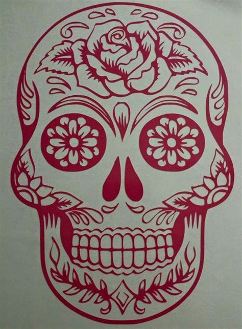 8 Inch Sugar Skull Vinyl Decal 20 Skull Decal Sugar Skull Skull