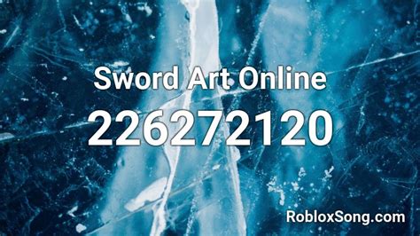 Sword Art Online Roblox Id Roblox Music Codes