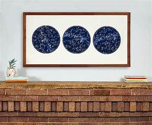 Triple Cosmos Constellation Chart Circular Art Constellation Art