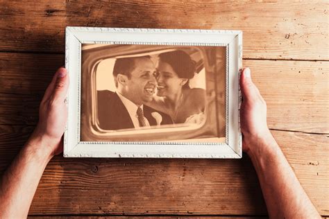 Leather anniversary gift ideas for him. Engraved Leather Photo - Anniversary Gift Idea