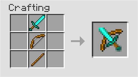 como fazer um arco espada no minecraft youtube