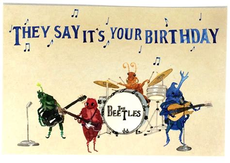 Beatles Happy Birthday Postcards Beetles Bday Musical Oldies