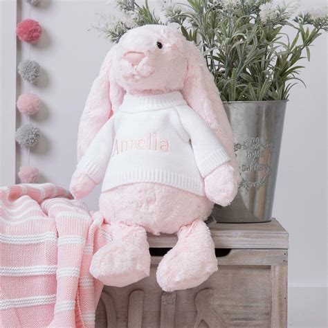 Personalised Jellycat Pink Bashful Bunny Large Soft Toy Thats Mine