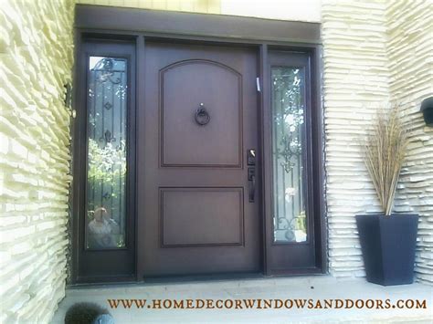 Fiberglass Door With Custom Wrought Iron Sidelites Fiberglass Door