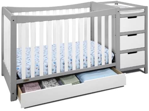 convertible baby crib  changing table graco