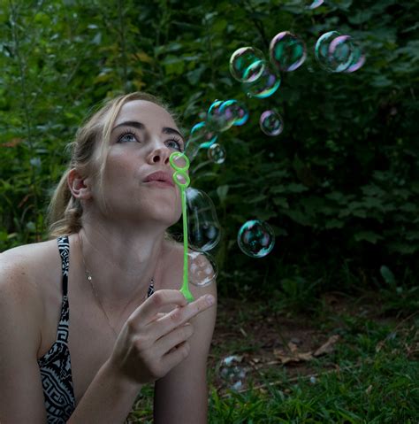 Portrait Of Woman Wearing Summer Dress Blowing Bubbles At Flickr