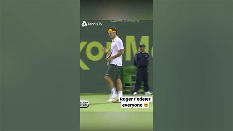 Incredible Roger Federer Tweener Winner From Doha Youtube