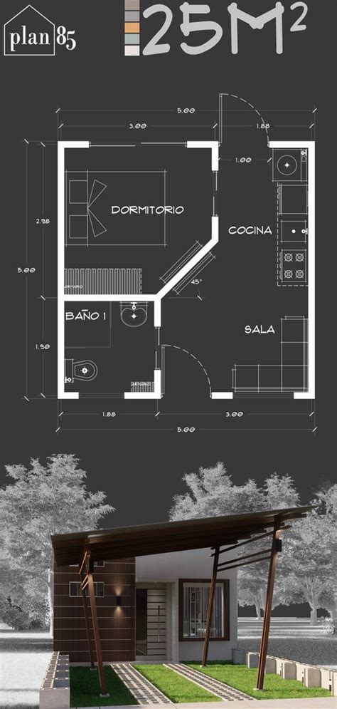 🔰 25m2 5x5 Tiny House En Español Cuánto Cuesta Construir Una Casa
