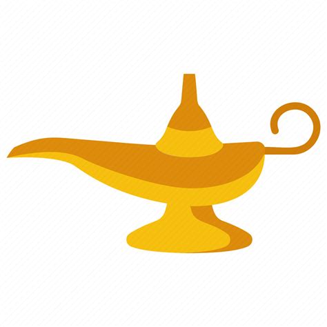 Aladdin Lamp Fairy Tale Genie Lamp Magic Lamp Metallic Lamp Icon