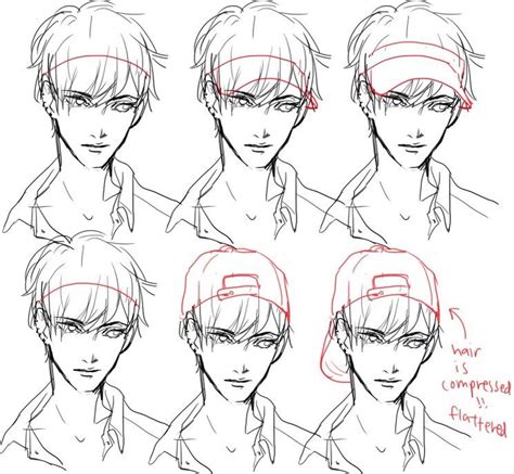 Hat Anime Guy Drawing Tutorial Cap Drawing Drawing Reference