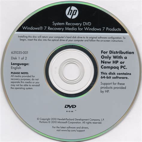 Hp System Recovery Dvd Windows 7 Recovery Media For