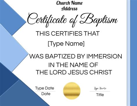 Free Baptism Certificate Templates Customize Online No Watermark