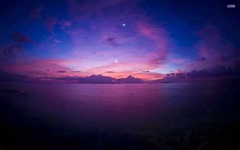 Beautiful Purple Sunset High Definition Wallpaper