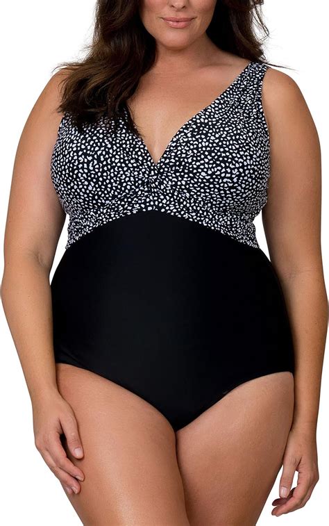 Caribbean Sand Knotted Plus Size One Piece Swimsuit For Women With