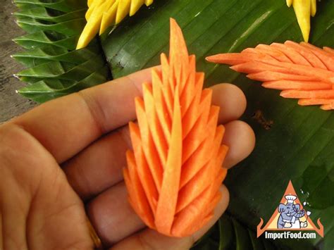 Thai Street Vendor Video Thai Vegetable Carving Carrot Flower