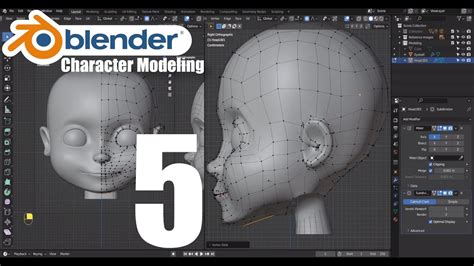 Blender Character Modeling Part 5 Ears Youtube