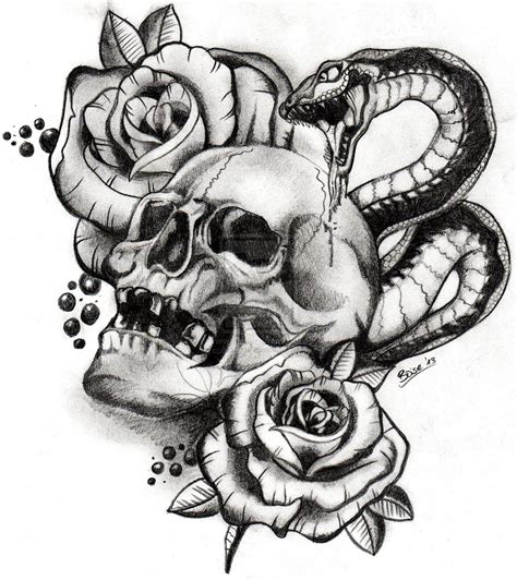 Skull And Snake By Boise By Schubert1976 On Deviantart Skull Tattoo