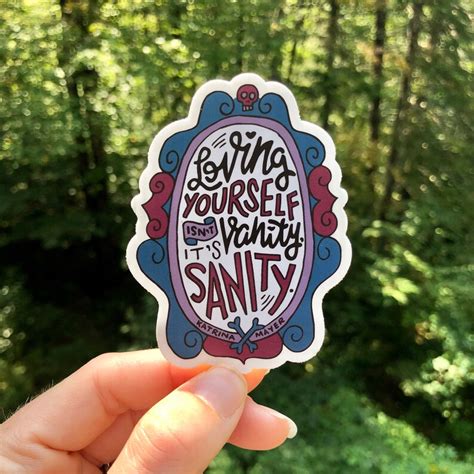 Hand Lettered Vanity Sanity Sticker Inspirational Sticker Etsy
