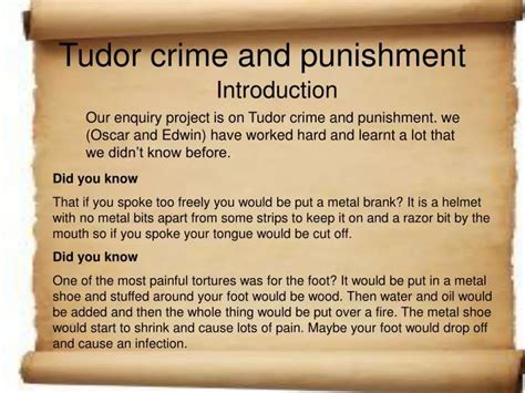 Ppt Tudor Crime And Punishment Powerpoint Presentation Free Download