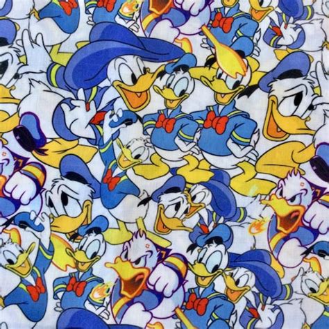 Donald Duck Character Fabric Etsy
