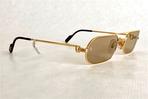 cartier must louis cartier 22k gold vintage sunglasses full set new old stock