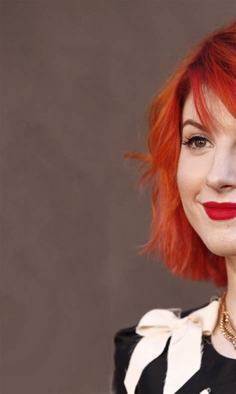 Wallpaper Redhead Singer Smiling Hayley Williams Red Lipstick