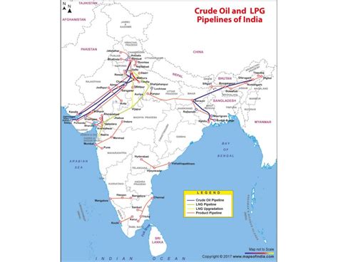 Buy India Crude Oil And Lng Pipelines Map Online