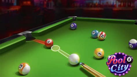Targeting the cue will occur with the help of your finger, and to hit the ball in the direction you need simply touch the screen and slide your finger forward. 8 Ball Pool City for iPhone - Download