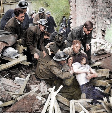 Horror Of The Blitz In London As Never Seen Before Daily Mail Online