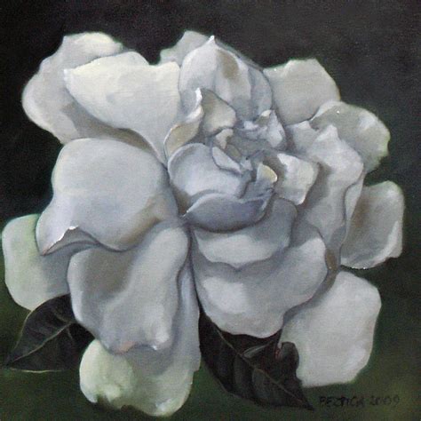 Gardenia Two Painting By Bertica Garcia Dubus