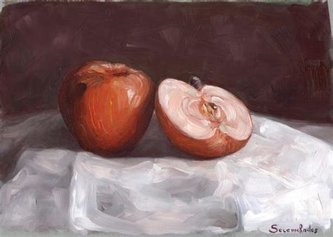 Still Life Apples Oil Painting By Secemolados On Deviantart
