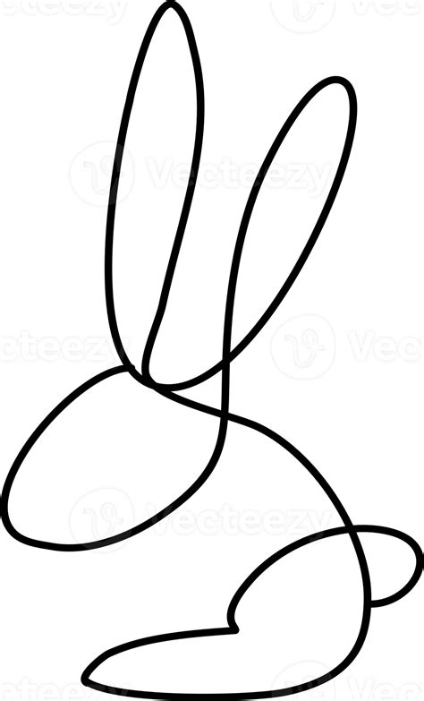 Rabbit Outline Hand Drawn 20695855 Png
