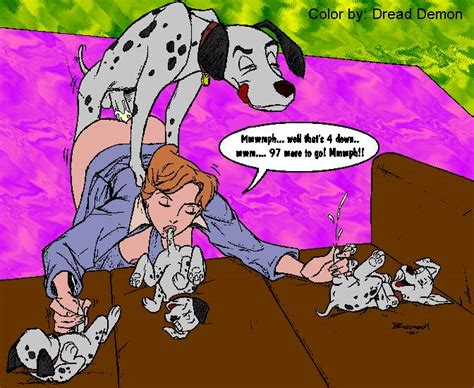 Rule 34 101 Dalmatians Anita Radcliffe Canine Disney Dog Feral Fur