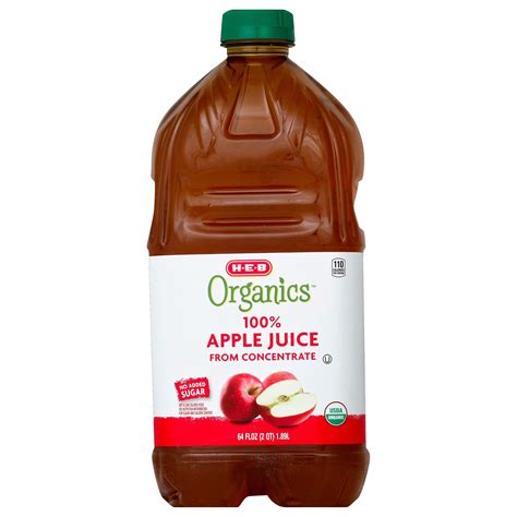 H E B Organics 100 Apple Juice Shop Juice At H E B