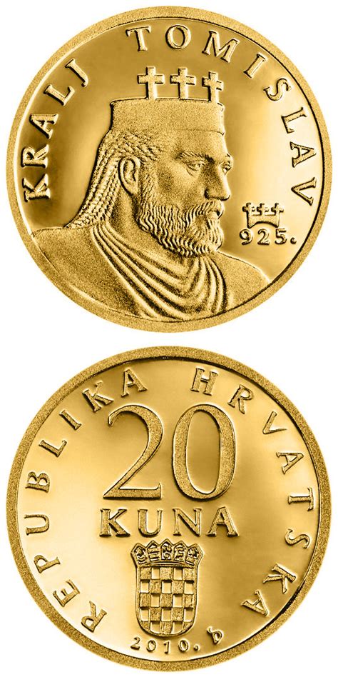 20 Kuna Coin King Tomislav Croatia 2010