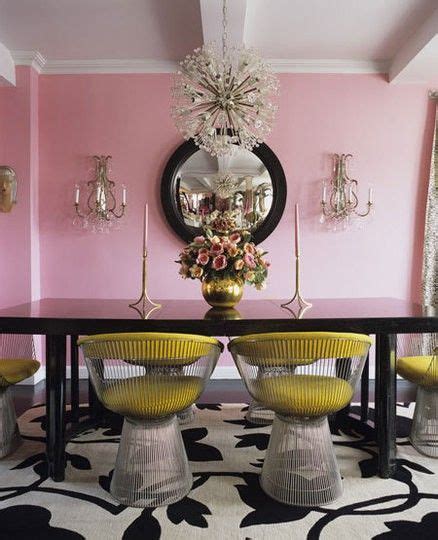 Pepto, baby's bedroom, bubble gum. Pastel Pink Dining Room | HomeDesignBoard